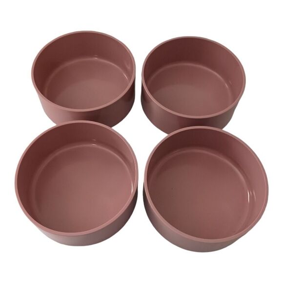 KASEN Melamine Salad Set Pink Large Bowl 4 Small Bowls 4 Plates Peter Pan MCM - Picture 13 of 16